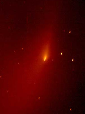 image by Jim Scotti of the comet breaking up in 1995