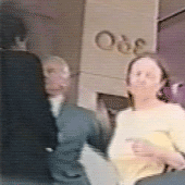 Buzz Aldrin giving Bart Sibrel a lift to space