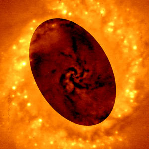 image of masked nucleus of NGC 1097