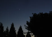 image of Venus and Jupiter from August 28, 2005