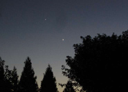 image of Venus and Jupiter from August 29, 2005