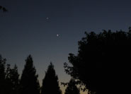 image of Venus and Jupiter from August 30, 2005