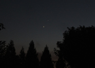 image of Venus and Jupiter from September 1, 2005