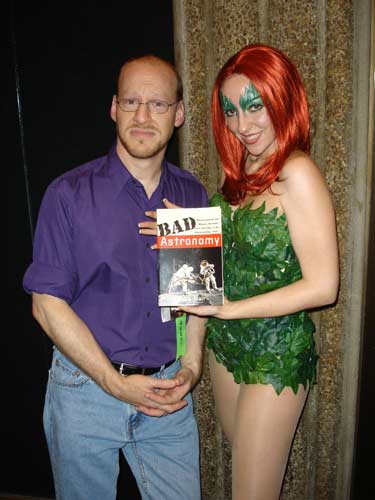 image of Poison Ivy holding my book at DragonCon 2006