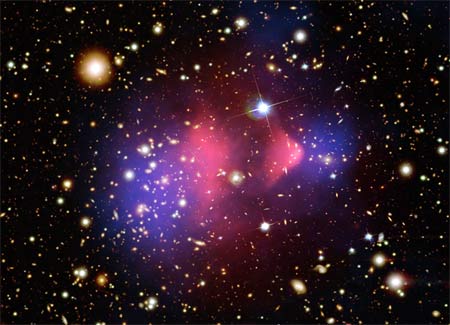 Chandra image of a cluster showing dark matter