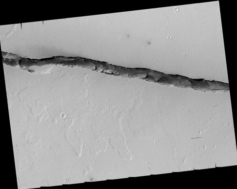 entire image showing a gully on Mars
