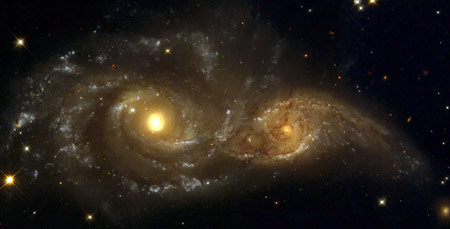 Hubble image of the same two galaxies
