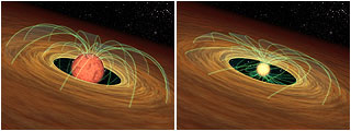 image of stars with magnetic fields embedded in disks