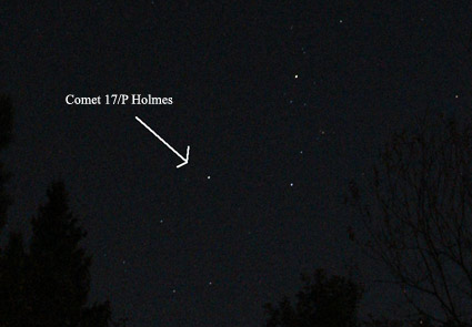 close up of Comet Holmes