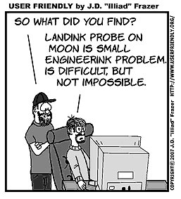Daily static cartoon about the Moon Hoax