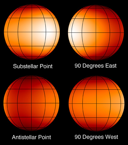 map of the planet HD189733b