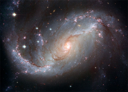 Hubble image of spiral galaxy NGC 1672