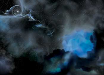artist's drawing of IC 10 X-1 by Aurore Simonnet, courtesy NASA