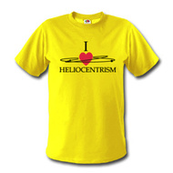 image of the Lardfork I love heliocentrism t-shirt