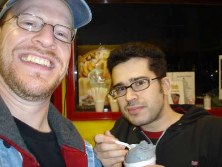 image of Chris Pirillo and me eating ice cream