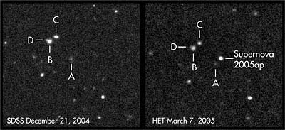 Image of supernova 2006ap, the most powerful ever