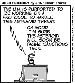 cartoon User Friendly makes fun of the asteroid Apophis
