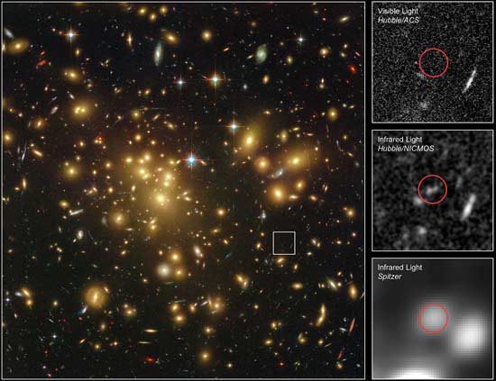 Picture of the most distant galaxy ever seen