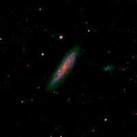 First light image of a galaxy from the Large Binocular Telescope