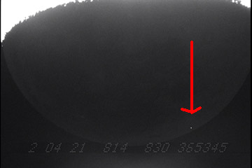 Image from George Varros of a meteor impact on the Moon