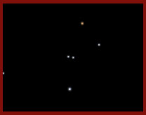 Drawing of Orion when the sky brightness limit is magnitude 2