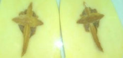 Picture of a potato with a cross in it