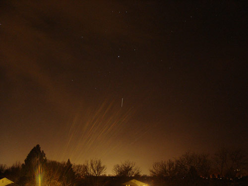 Space Station rising over Boulder