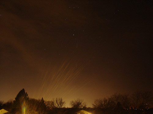 Space Station rising over Boulder