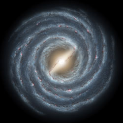 Illustration of the Milky Way's bar