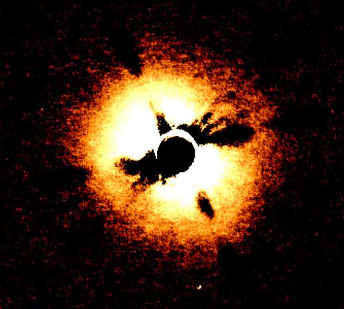Subaru telescope picture of the disk around the red dwarf FN Tau