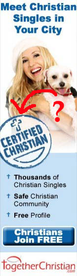 Ad for a Christian dating site