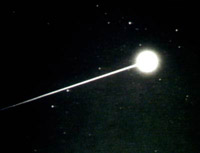 Picture of the Stardust spacecraft as it reentered Earth's atmosphere