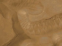 crater on Mars with dune ridges