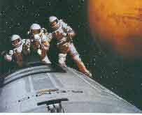 Los protas abordando el R.E.M.O. Imagen obtenida de www.badastronomy.com