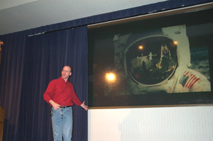 Dr. Plait talking about the Moon Hoax at Dryden